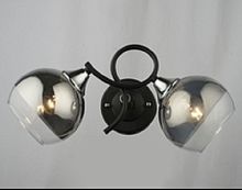 Бра двухрожковое Мелодия Света Е27 Черная хром картинка 